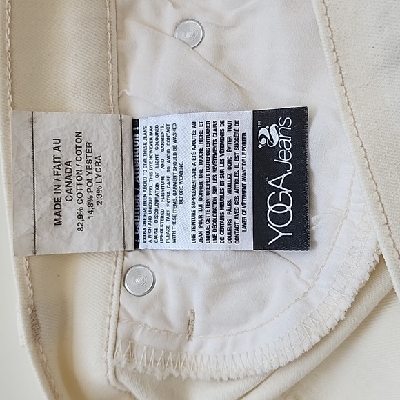 Second Yoga Jeans, Pivione off white color, Classic rise, Rachel Skinny, size 28 - Picture 4 of 5